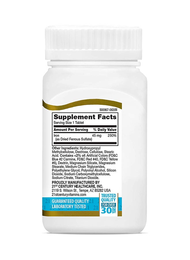 21st Century Slow Release Iron Mineral Supplement - 60 Tablets - Image 3